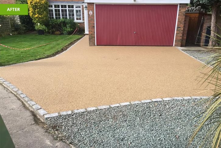 resin bound driveway Epsom Surrey after