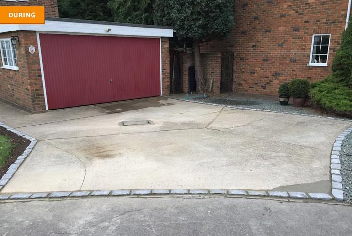 resin bound driveway Epsom Surrey before