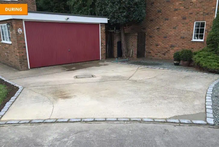 resin bound driveway Epsom Surrey before